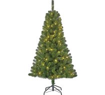 Black Box Trees Charlton mākslīgā Ziemassvētku egle ar LED gaismiņām - H155 x Ø91cm - zaļa