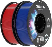 Creality CR-PETG filaments 1,75 mm 2 kg, sarkans, zils, PETG, 3D printeru filaments, izmēra precizitāte +/-0,02 mm, vakuuma iepakojums, kārtīga spole (2 x 1 kg spole, sarkans, zils)