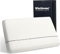 Winthome Atmiņas putu spilvens ar spilvena pārvalku, kakla atbalsta spilvens ar mīkstu un stingru sānu izvēli, 0 līmi, mīksts, ērts dziļam miegam, muguras, sānu un vēdera miega cienītājiem, Oeko (balts, 60 x 40)