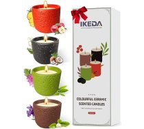 Aromterapijas sveces kā dāvana, dekoratīvās mājas sveces sievietēm, ilgstošas degšanas aromātiskās sveces mājas relaksācijai, jogai, aromterapijai un stresa mazināšanai (komplekts no 4 gab.)