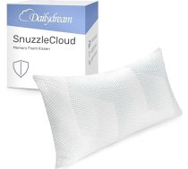 Dailydream SnuzzleCloud Memory Foam spilvens, ergonomisks kakla atbalsta spilvens, 80 x 40 x 20 cm, balts