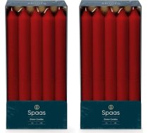 SPAAS 10 mājsaimniecības sveces 21/240 mm ± 8 stundas - sarkanas (2 gab.)