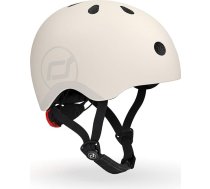„Scoot and Ride“ bērnu ķivere ar regulējamiem siksniņām – matēta apdare – S un M izmēri – komplektā ietilpst LED drošības lukturītis un mīksta flīsa polsterējums papildu aizsardzībai