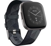 Fitbit Versa 2, Special Edition — viedpulkstenis veselības un fitnesa uzraudzībai ar balss vadību Alexa, miega indeksu un mūzikas atskaņošanas funkciju, komplektā iekļauts papildu rokassprādzes siksniņa olīvu un dūmakainā pelēkā krāsā