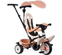 Smoby – „Baby Balade“ 3-in-1 smilškrāsas bērnu tricikls ar stūres stieni, sēdekli ar drošības jostu, metāla rāmi un pedāļu brīvgaitas mehānismu, paredzēts bērniem no 10 mēnešu vecuma