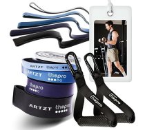 „Power Band“ komplekts „Terrabands“ fitnesam un vingrošanai – 5 dažādu pretestības līmeņu elastīgās lentes, elastīgās fitnesa lentes, elastīgās lentes spēka treniņiem, stiepšanās vingrinājumiem un rehabilitācijai, elastīgā le