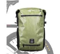 ENJOHOS daudzfunkcionālās velosomas bagāžniekam, velosoma-mugursoma, ūdensizturīga velosoma bagāžniekam, sānu kabata, velosoma, ceļojuma soma klēpjdatoram ar ķiveres tīklu un plecu siksnu, zaļa – 22 l