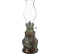 Gatuida keramikas vintage eļļas lampa no stikla un keramikas, ar rokturi, retro avārijas apgaismojums iekštelpām, kempingam un āra aktivitātēm