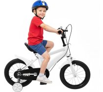14 collu bērnu velosipēds ar atbalsta riteņiem un dubultu bremžu sistēmu, regulējams sēdeklis, piemērots bērniem no 3 gadu vecuma, kuri mācās braukt ar velosipēdu, braukšanai svaigā gaisā