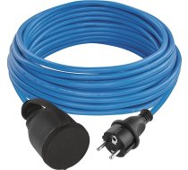 EMOS Schuko gada pagarinātājs ārtelpai, zils, 10 m kabelis, 1,5 mm², ar aizsargvāciņu, IP44 ūdensizturīgs un sala izturīgs, izmantošanai ārpus telpām, rūpniecībā, būvlaukumos.
