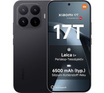 XIAOMI 17T Smartphone 12GB+512GB- Handy mit Android, 6,59 Zoll 120Hz Eye-Care Display, 6500mAh Silizium-Kohlenstoff-Akku, Leica 5X Telekamera, 67W HyperCharge, Schwarz, 3 gadu garantija no ražotāja
