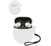 Google Pixel Buds Pro 2 futrДЃlis, mД«ksts silikona futrДЃlis, Е«densizturД«gs, triecienizturД«gs un izturД«gs pret skrДЃpД“jumiem, ideДЃli piemД“rots ikdienas aizsardzД«bai - balts