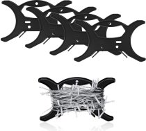 5 Stück Kabelaufwickler, Paracord Wickler Klein Schwarz Kunststoff Seil Schnuraufwickler Lichterketten Aufroller für Lichterketten Verlängerungskabel Kränze Perlen usw (Schwarz)