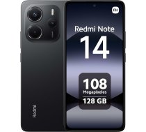 XIAOMI Redmi Note 14 viedtālrunis, 6 GB RAM, 128 GB, 6,67 collu AMOLED, 120 Hz, 108 MP kamera, digitālais sensors, NFC, 33 W Turbo Ricarica, 5500 mAh, pusnakts melns