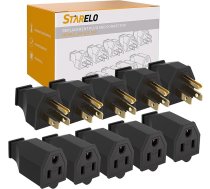 STARELO pagarinātāja kabeļa gali 125V 15A, 2 kontakti, 3 dzīslas, vīriešu un sieviešu dzimuma, taisna spraudņa, pagarinātāja kabeļa gala nomaiņa (vīriešu un sieviešu dzimuma, 5 komplekti)