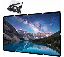 Leinwand Beamer 100 Zoll, 16:9 HD Faltbarer Beamer Leinwand, Anti-Falten Doppelseitige Projector Screen 221 x 125cm, Tragbarer Projektor Leinwände für Schule, Treffen, Zuhause
