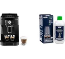 De'Longhi Magnifica S ECAM11.112.B, Pilnībā automātisks kafijas automāts ar piena putu sprauslu kapučīno pagatavošanai, ar Espresso tiešās izvēles pogām un rotējošo regulatoru, 2 tasīšu funkcija, melns ar DLSC