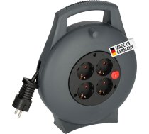 Brennenstuhl Vario Line kabeļu kastīte 4-Way / Mini kabeļu rullis (iekštelpu kabeļu rullis mājsaimniecībai, 10 m kabeļa, ražots Vācijā), antracīts