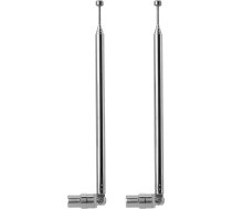 Komplektā 2 7 sekciju teleskopiskās antenas TV savienotājs AM/FM Ariels Radio HD DAB Stereo sistēmas uztvērējam Mājas kinozāles uztvērējs