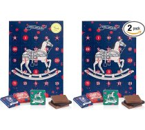 Venchi Ziemassvētku kolekcija - Adventes kalendārs 181g - 25 piena un rūgtās šokolādes - dāvanu ideja - bez glutēna (2 gab. iepakojumā)