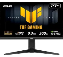 ASUS TUF Gaming VG27AQML5A QHD monitors (27 collas, 2560 x 1440, 300 Hz, Fast IPS, ELMB Sync, AMD FreeSync Premium, VESA DisplayHDR 400, 0,3 ms reakcijas laiks, skaļrunis, 2x HDMI, DisplayPort, Gaming AI)