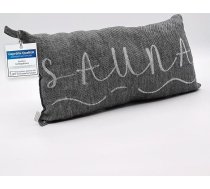 1 pirts spilvens Premium Favourite Cushion Travel Pillow Design: Izmēri: 45 x 22 cm, 100% lina šūpuļtīkls, pludmalei vai piknikam (melns/balts)