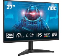 AOC Q27B36X 27" WQHD monitors 144 Hz IPS panelis 0,5 ms MPRT Adaptive Sync HDR10 (2560x1440, HDMI 2.0, DP 1.4), melns