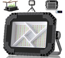 CLV LED akumulatora prožektors 200 W, 20000 mAh Pārnēsājams LED darba apgaismojums 4 gaismas režīmi Būvniecības prožektora akumulators 2 spilgtuma kempinga lampa Saules USB uzlādējams akumulatora lukturis IP66 ūdensizturīgs kempingam, avārij