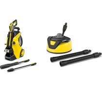 Kärcher K 5 Power Control spiediena mazgātājs: T-Racer T 5 (aizsardzība pret šļakatām), dzeltens un virsmu tīrītājs T-Racer T 5 (aizsardzība pret šļakatām).