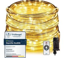 HAUSPROFI 20 metru 400 LED pasaku gaismas, LED gaismas virve ar tālvadības pulti, 8 gaismas režīmi un spilgtums, aptumšojama, darbināma ar strāvu, ūdensizturīga lietošanai iekštelpās un ārpus telpām, ideāli piemērota Ziemassvētku apgaismo