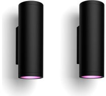 Philips Hue Appear White and Color Ambiance Smart LED āra sienas gaisma, aptumšojama, līdz 16 miljoniem krāsu, kontrolējama ar lietotni, saderīga ar Amazon Alexa (Echo, Echo Dot), 2 gab. komplektā