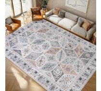 Vintage dzīvojamās istabas paklājs, 200 x 300 cm, ģeometrisks dimantu raksts, īsa pūra paklāji, neslīdošs guļamistabas paklājs, guļamistabas paklājs, guļamistaba, ēdamistaba, birojs, bēšs