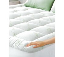 Īpaši mīksts, elpojošs un atvēsinošs bambusa viskozes matrača pārvalks - 140 x 190 cm, ar dziļām kabatām, piemērots debess komfortam