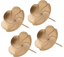 NKlaus 10649 Adventes vainags Lotos Candle Plate Diametrs 8 cm Misiņa zelta vainaga plāksne Ziemassvētku rotājums 4 gab. iepakojumā