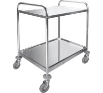 Lacor demontējams 2 plauktu servisa ratiņu komplekts, nerūsējošais tērauds, sudraba krāsā, 64,5 x 89,5 x 94,5 cm