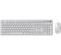 bezvadu tastatūras un peles komplekts slim pro business desktop, balts, usb izkārtojums