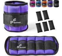 Sportneer regulējamas svara aproces kājām vai plaukstām – 0,7–3 kg vienai potītei, 1,4–6 kg pārim