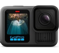 GoPro HERO13 Black — ūdensizturīga sporta kamera ar 5,3K60 video, 27 MP fotoattēliem un savietojamību ar HB sērijas objektīviem