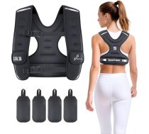 Sportneer regulējama svara veste sievietēm skriešanai, 2,7–4,5 kg / 4,5–8,16 kg svara veste spēka treniņiem, noņemami smaguma maisiņi, regulējams krūšu apkārtmērs, skriešanas veste sievietēm un vīriešiem