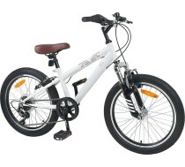 24 collu 6 pārnesumu kalnu velosipēds 8–12 gadus veciem bērniem, balts, 18,72 kg, 42009741