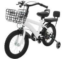 Bērnu velosipēds 14 collu bērnu velosipēds ar atbalsta riteņiem un grozu Augstuma regulējams bērnu velosipēds 3–7 gadu vecumam Jauniešu velosipēds zēniem un meitenēm Uzlabots velosipēds apmācībai