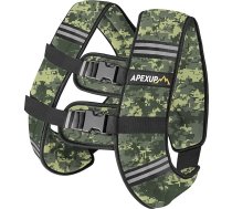 APEXUP svara veste vīriešiem (9 kg) ar atstarojošām strīpām, svara veste sievietēm, trenažieris spēka treniņiem un skriešanai (Digi Green Camo)