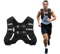 Svara veste 6 lb/8 lb/12 lb/16 lb/20 lb/25 lb/30 lb – svara veste vīriešiem un sievietēm, regulējama ar atstarojošām lentēm, paredzēta spēka treniņiem, skriešanai un treniņiem