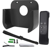 Pinowu sienas stiprinājums, kas saderīgs ar Apple Smart TV 4 / 4K ar Siri tālvadības pulti, aizsargvāciņš televizoram 4. (melns)