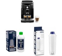 De'Longhi Magnifica S Smart ECAM 230.13.B Pilnībā automātisks kafijas automāts ar piena putu sprauslu + oriģinālais EcoDecalk DLSC 500 ūdens atkaļķošanas filtrs DLSC002