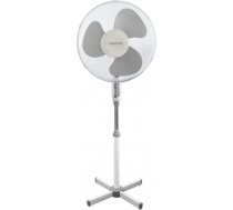 Hurricane stāv ventilators balts un pelēks