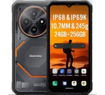 Blackview Fort 2 AI Viegls āra viedtālrunis, AI foto redaktors, 24GB + 256GB, 10,7 mm ļoti plāns, 16MP + 13MP, 6,56 collu HD+, IP68 IP69K izturīgs mobilais tālrunis bez līguma, Android 15 Dual SIM, GPS NFC Melns