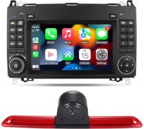 7 collu HD Touch Screen Carplay/Android GPS navigācijas sistēma Auto radio navigācija + Auto bremžu gaismas kamera Mercedes-Benz Sprinter 3.5-T Bus B906 309 310 311 313 314 315 318 319/VW Crafter 30-35 Bus 2E
