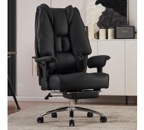 EXCEBET Gaming krēsls 200 kg - XXL Executive krēsls Ergonomisks, 14 cm Pocket Spring Core, 135° regulējams, biroja krēsls ar augstu atzveltni, grozāms krēsls ar regulējamu roku balstu un kāju balstu (melns-1)