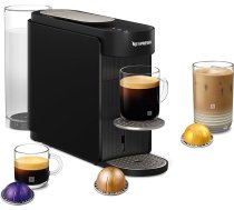 Nespresso KRUPS Vertuo Up kafijas kapsulu automāts, 3 sekunžu sildīšanas laiks, 5 tasīšu izmēri, kapsulu automāts ar viena pieskāriena sistēmu, 1,4 litru ūdens tvertne, plāns dizains jebkurai virtuvei, tintes melns, XN9408
